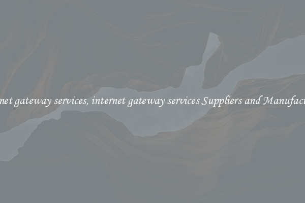internet gateway services, internet gateway services Suppliers and Manufacturers
