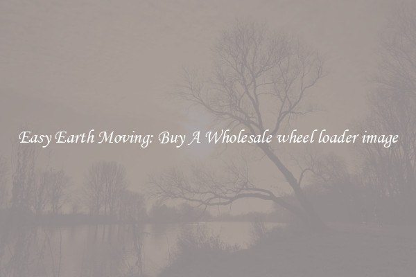 Easy Earth Moving: Buy A Wholesale wheel loader image