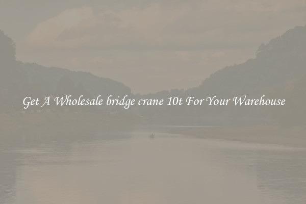 Get A Wholesale bridge crane 10t For Your Warehouse