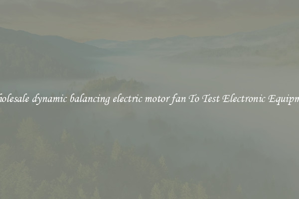 Wholesale dynamic balancing electric motor fan To Test Electronic Equipment