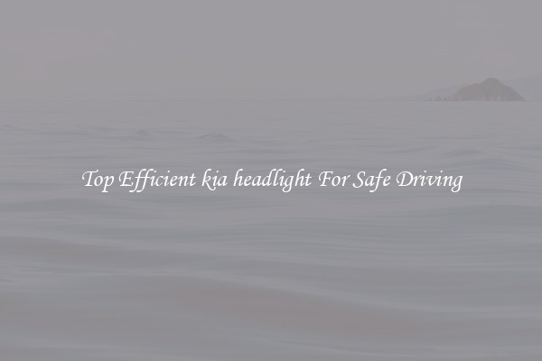 Top Efficient kia headlight For Safe Driving