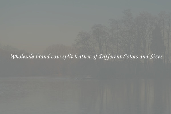Wholesale brand cow split leather of Different Colors and Sizes