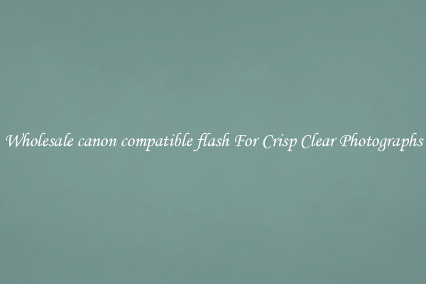 Wholesale canon compatible flash For Crisp Clear Photographs