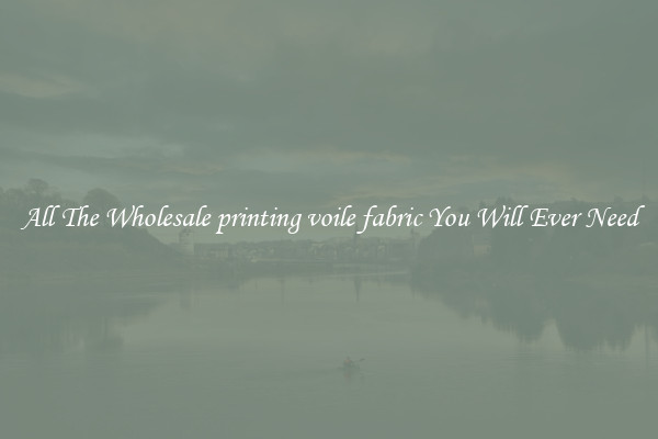All The Wholesale printing voile fabric You Will Ever Need